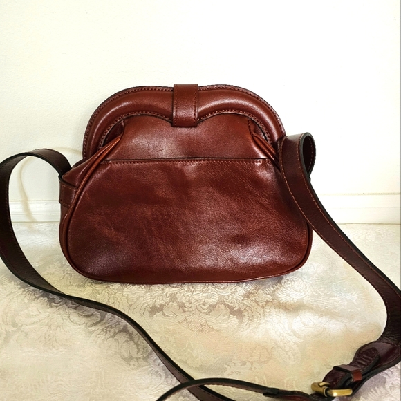 Patricia Nash Rich Brown Leather Crossbody Bag - Picture 5 of 15